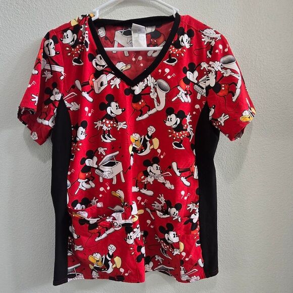 Disney's Mickey & Minnie scrub top size small - Picture 1 of 5